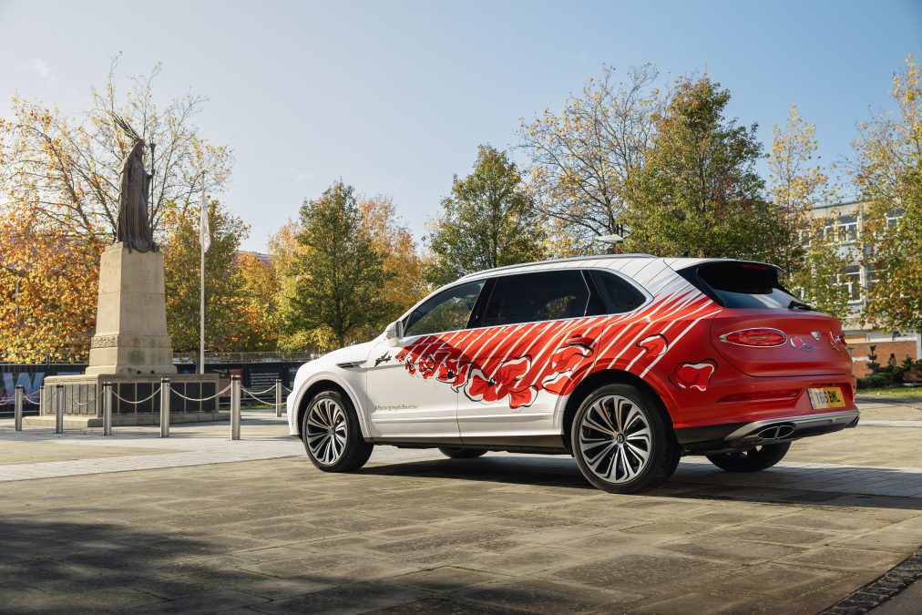 A one-of-a-kind Bentayga EWB Azure is explicitly designed to honour Remembrance Day.