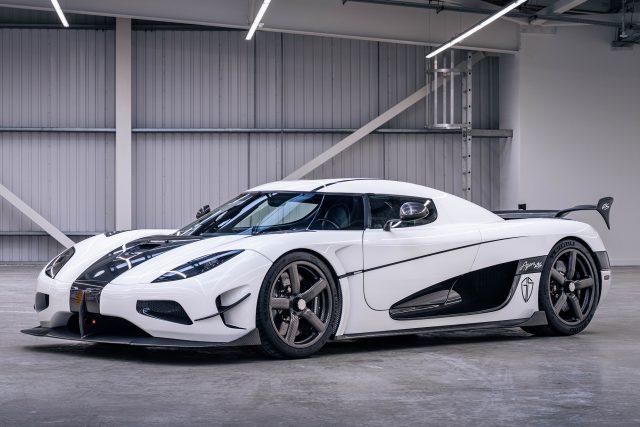 Collecting Cars offers hypercars, racing legends, and authentic Italian road cars, from a 2016 Koenigsegg Agera RS to rare white-over-red early Lamborghini Diablo.