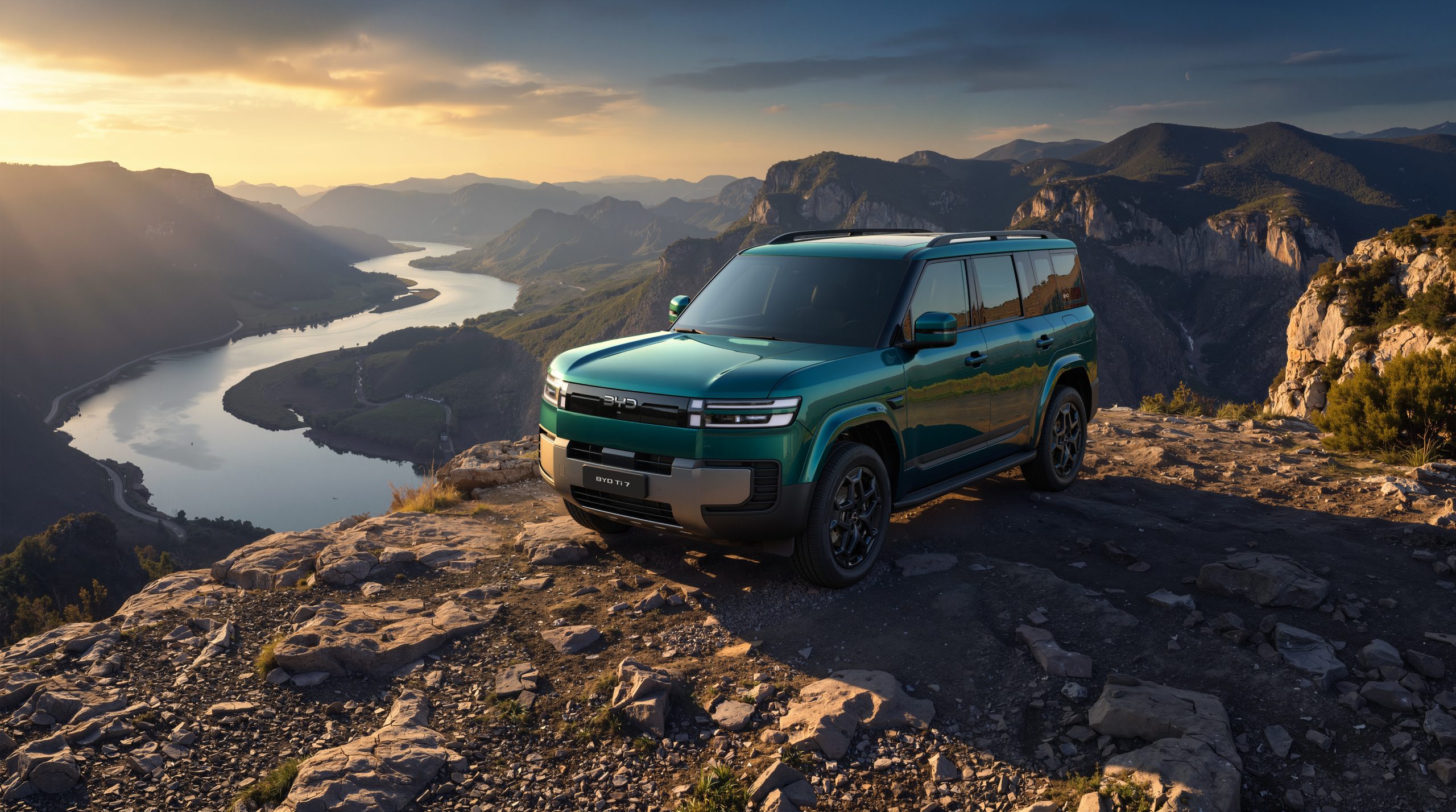 BYD TI7 - Seven Seat Hybrid SUV Rugged, imposing styling blends with an upmarket cabin design to set new standards for the class.