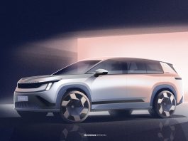 The side view highlights the high shoulder line and wide D-pillars, emphasising the vehicle’s strong stance.