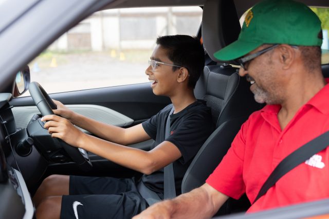 A Young Driver lesson in action Young Driver teaches youngsters age 9-17 how to drive.